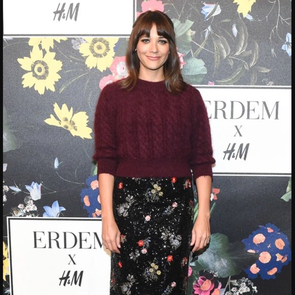 Erdem X Hm Cropped Mohair Blend Sweater 
